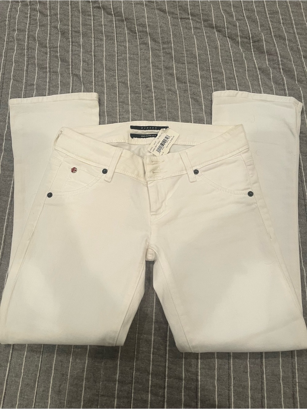 Hudson White Straight Leg Women's Jeans